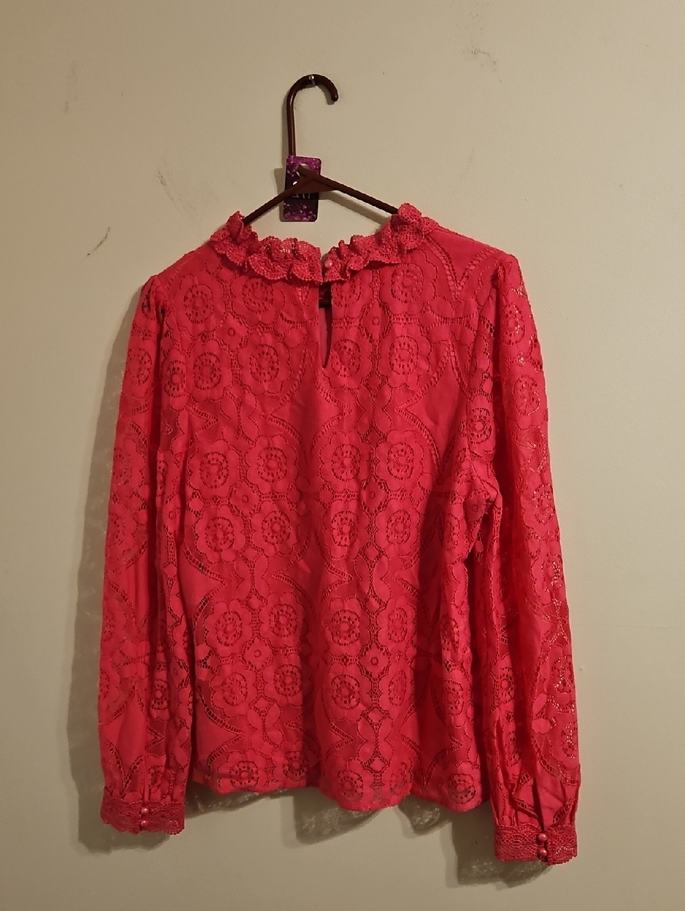 Andree By Unit Pink Lace Blouse. NWT - Picture 6 of 8
